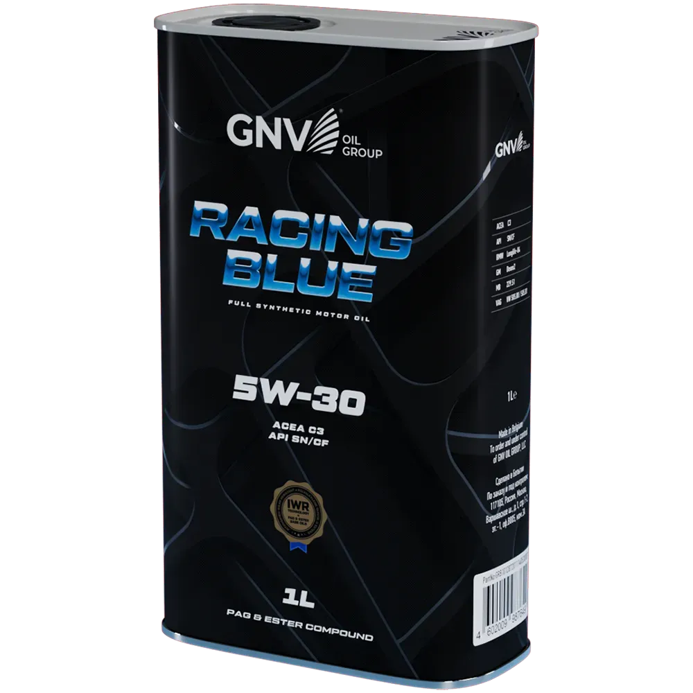 Моторное масло GNV Racing Blue 5W30 СИНТ SN/CF C3 1 л