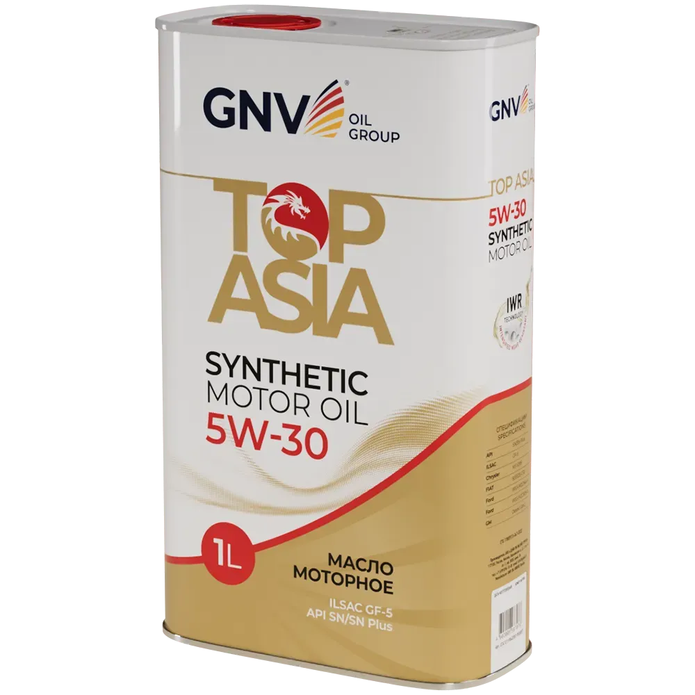 Моторное масло GNV Top Asia 5W30 СИНТ SP/SN+ GF-6A/5 1 л