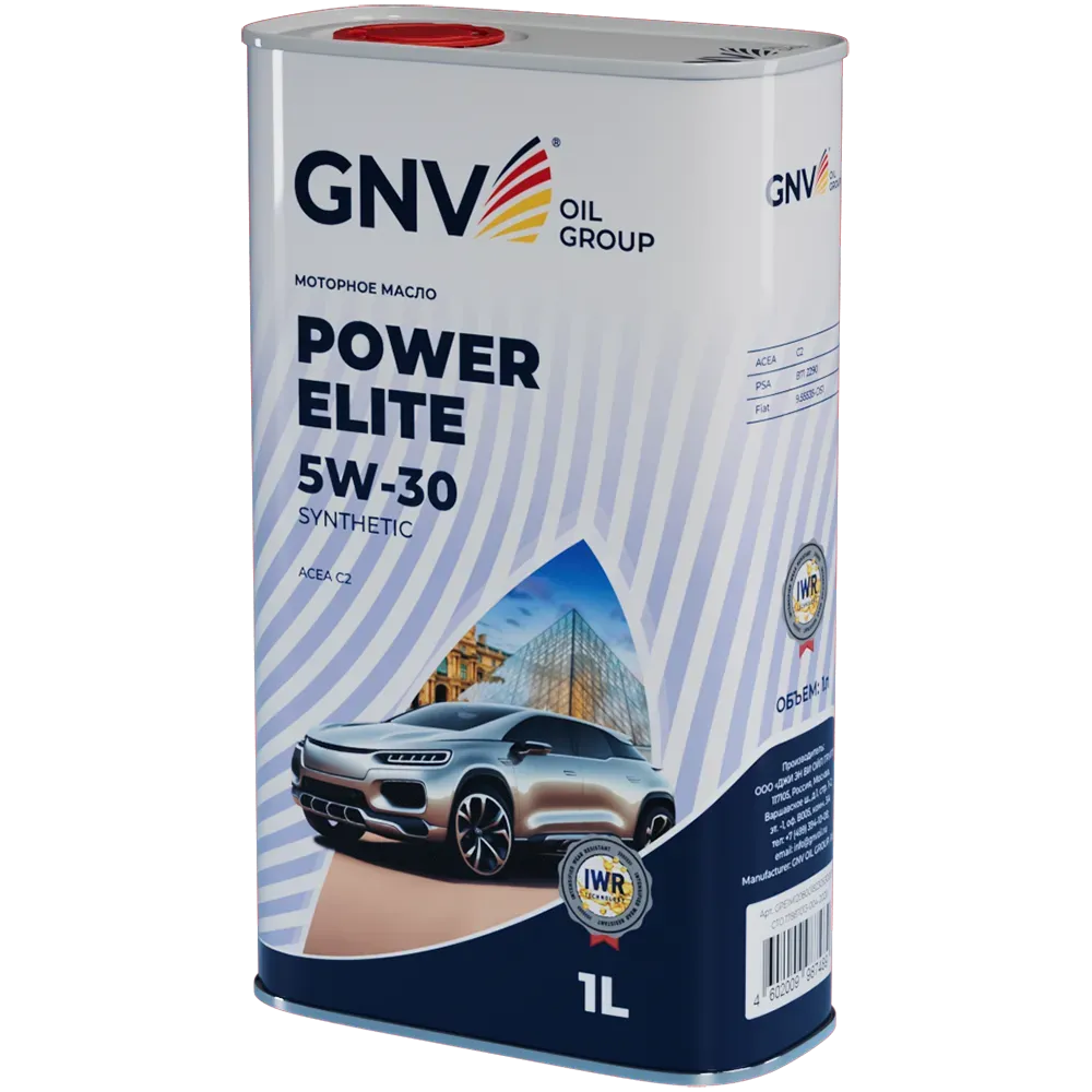 Моторное масло GNV Power Elite 5W30 СИНТ C2 1 л