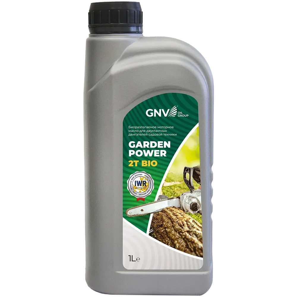 Моторное масло для мототехники GNV Garden Power 2T Bio (зелёный) МИНЕР 1 л