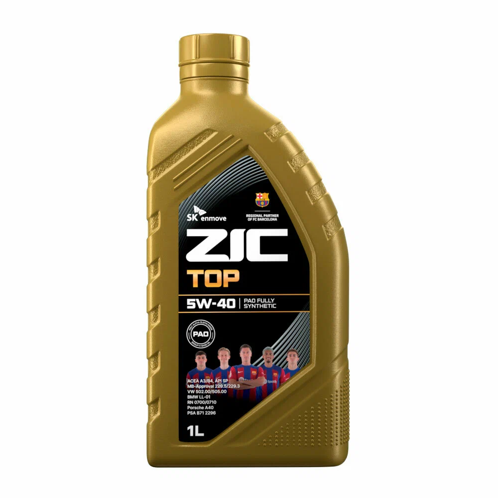 Масло ZIC TOP SAE 5W40 1л SP A3/B3/B4 VW 502.00/505.00 MB 229.5/229.3