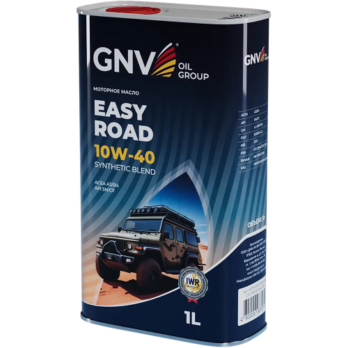 Моторное масло GNV Easy Road 10W40 П/СИНТ SN/CF A3/B4 1 л
