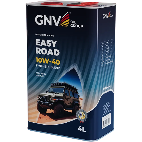 Моторное масло GNV Easy Road 10W40 П/СИНТ SN/CF A3/B4 4 л